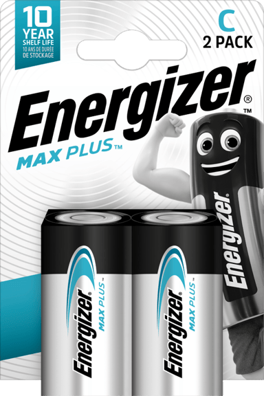 Energizer Max Plus Alkalisk Type C 2-Pack 