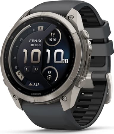 Garmin Fenix 9 Pro 51mm inReach Titanium with Graphite/Black Silicone Band
