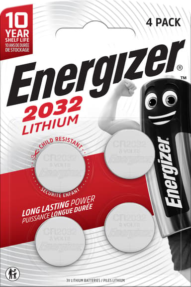 Energizer Knapcelle Lithium CR2032 3V 4-Pack 