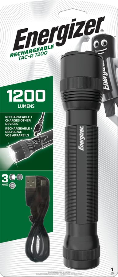 Energizer Lommelygte Taktisk Genopladelig 1200 Lumen 