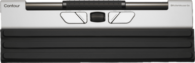 Contour Design Rollermouse Go RF Wireless + Bluetooth + USB-A Rullstav Svart, Silver