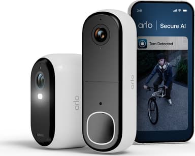 Arlo Essential E3 OUTDOOR 2K + DOORBELL HD 1440 x 2560 pixel Loft/væg