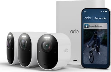 Arlo Ultra 3 4K -ulkovalvontakamera, 3-pack 