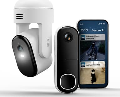 Arlo Essential E3 PTZ 2K + DOORBELL HD - EU ONLY 1296 x 2304 pikseliä Katto/seinä