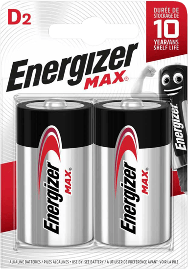 Energizer Paristo Max Alkalinen D 2-Pack