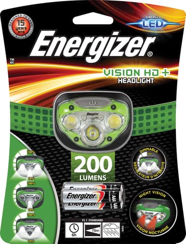Energizer Vision HD-hoofdlamp 3 + 2 LED 200 lumen