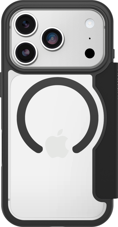 Otterbox React Folio MagSafe iPhone 17 Pro, iPhone 18 Pro Sort, Transparent