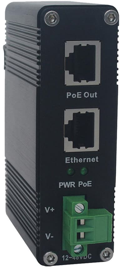 Direktronik 1-portti Teollinen Gigabit PoE-injektori DIN 30W 