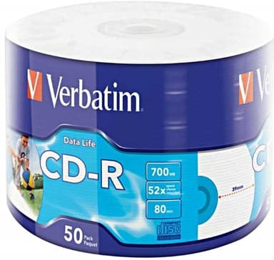 Verbatim 50x CD-R 700 MB 52x 50 stykker CD-R 700MB 50pc(s)