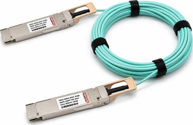 Pro Optix QDD-400G-AOC20M-P InfiniBand- ja kuituoptiikkakaapeli 20 m QSFP-DD AOC Vedenvärinen 20m QSFP-DD QSFP-DD OM3