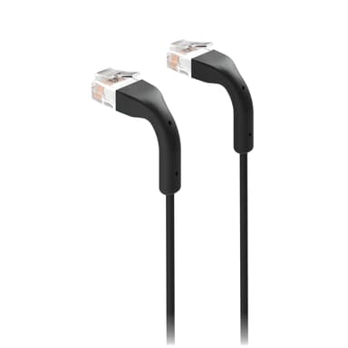 Ubiquiti UniFi Ethernet Patch Cable Bendable 10GbE RJ-45 Cat 6 0.2m Svart