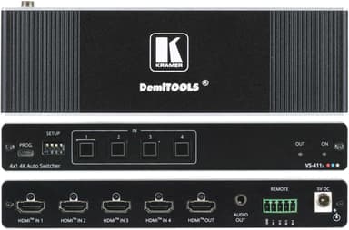 Kramer 4X1 4K Hdr HDMI Auto Switcher, Up To 4K@60Hz (4:4:4) 