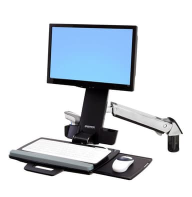 Ergotron StyleView Sit-Stand Combo Arm Aluminium/Svart 