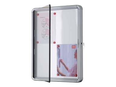 Nobo Innglasset Oppslagstavle Innendørsbruk 4xA4 Magnetisk Hvit 