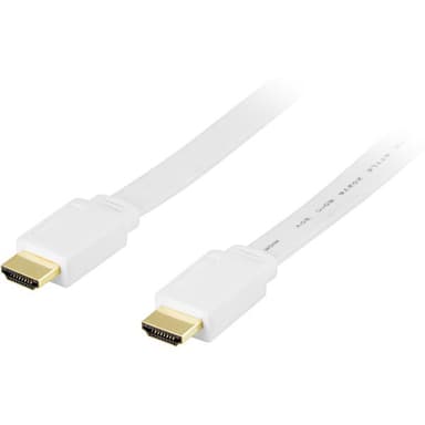 Deltaco Video- / Ääni- / Verkkokaapeli 10m HDMI HDMI Valkoinen