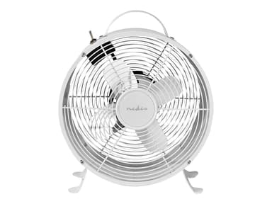 Nedis Pöytätuuletin Retro 25cm 20W 2-Nopeudet Valkoinen 