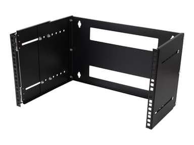 Deltaco 19" seinäteline, säädettävä syvyys (215-350mm), 6U, max 35kg, terästä 