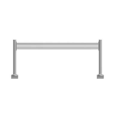 Axessline Toolbar System, yksittäinen kisko, sis. 2 tolppaa – pöytä 1600mm 