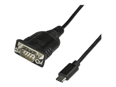 Startech USB-C to Serial Adapter with COM Retention 0.4m USB-C DB9 Sort