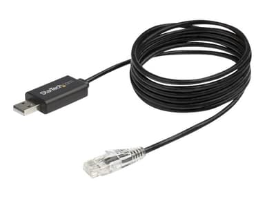 Startech StarTech.com ICUSBROLLOVR kaapelin sukupuolenvaihtaja RJ-45 USB 2.0 Type-A Musta RJ-45 USB-A 2.0