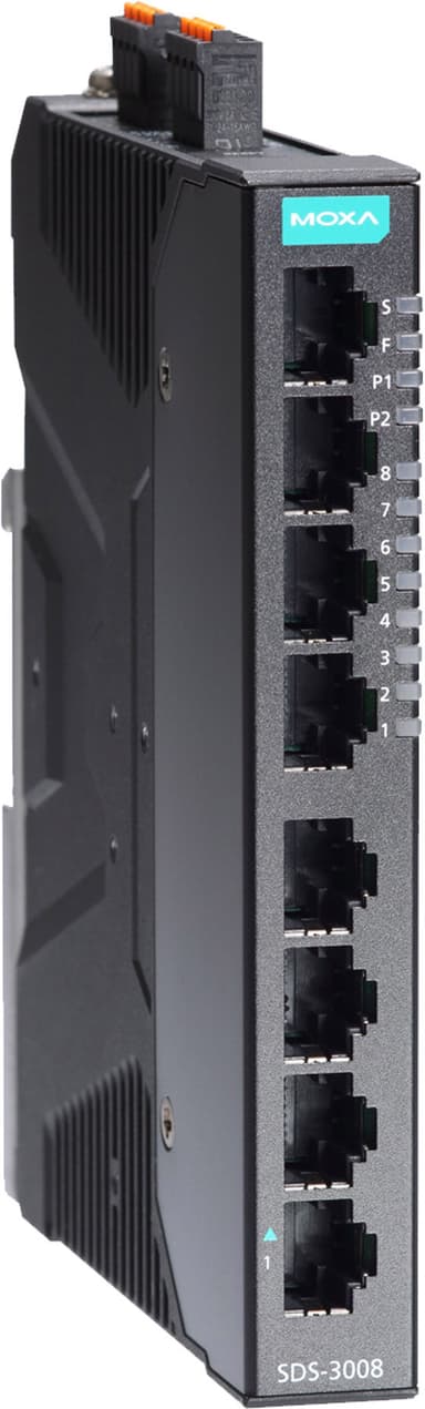 Moxa SDS-3008 8-porttinen teollisuustason älykytkin 