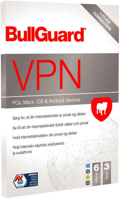 Bullguard VPN 3Y Subs Lic 6-Dev