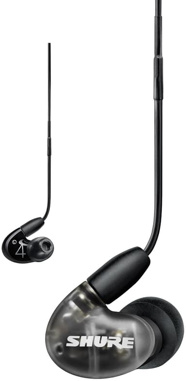Shure AONIC 4 Stereo Gennemsigtig, Grå, Sort