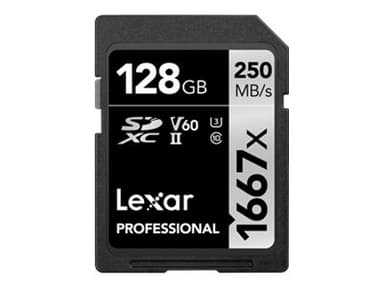 Lexar SDXC, 128 GB UHS-II Luokka 10 128GB SDXC UHS-II
