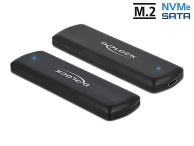 Delock 42633 tallennusaseman kotelo SSD-kotelo Musta M.2