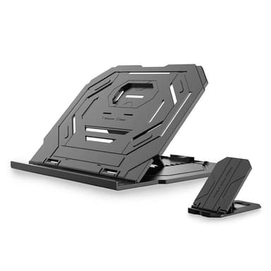 Desire2 Laptop-stativ 2-i-1 + mobil stativ, sort 