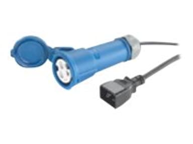 APC EPDU POWER CORD IEC309 16A TO Sort 0,5 m C20 forbinder 0.5m. IEC 309 C20 forbinder Sort
