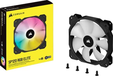 Corsair ICUE SP120 RGB ELITE 120MM Single Ventilator Zwart