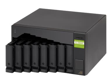 QNAP TL-D800C tallennusaseman kotelo HDD-/SSD-kotelo musta, Harmaa 2.5/3.5" 
