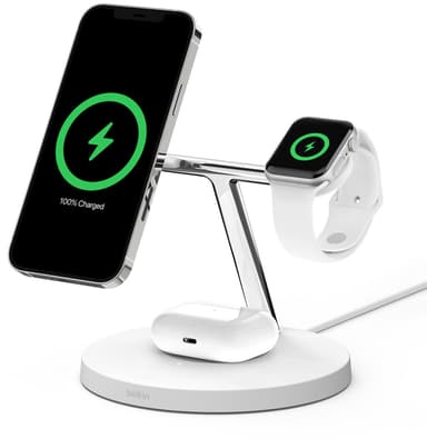 Belkin Magsafe 3-in-1 Wireless Charger White 