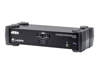 Aten 2-portars USB 3.0 4K HDMI KVMP™ Switch med ljudmixerläge