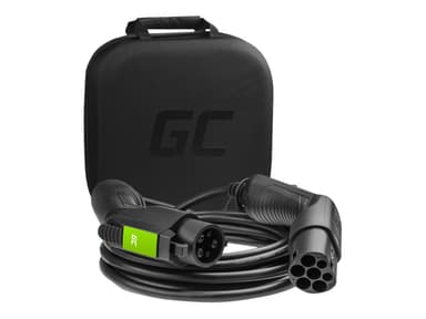 Green Cell Laddkabel Elbil EV Typ1-Typ2 5m 7.2kW 32A 1-FAS 5m