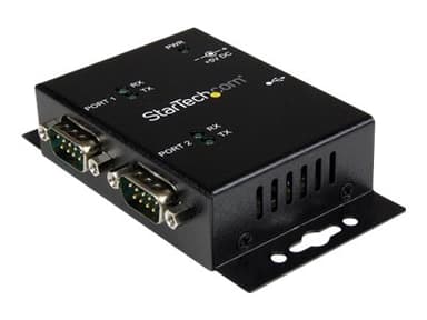 Startech 2-poort Industriële USB naar Seriële Adapter Hub Wandmontage met DIN-Rail Clips 