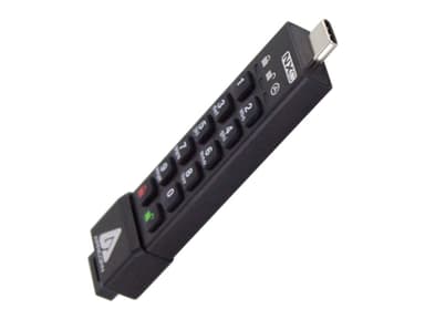 Apricorn ASK3-NXC-8GB USB-sticka USB Type-C 3.2 Gen 1 (3.1 Gen 1) Svart 8GB USB Type-C Svart