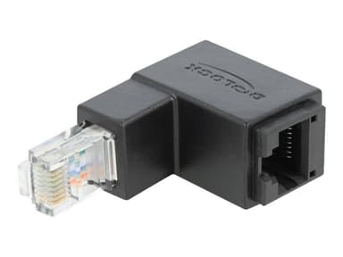 Delock 86423 kabelomvandlare (hane/hona) RJ-45 Svart RJ-45 RJ-45