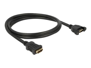 Delock 85466 HDMI-kabel 1 m HDMI Type A (Standard) Sort 1m HDMI HDMI Svart