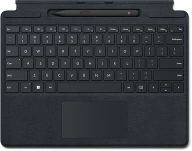 Microsoft Signature Keyboard with Slim Pen 2 Microsoft Surface Pro 8 Microsoft Surface Pro X Norjalainen Pohjoismainen Ruotsi, Suomi Tanska Musta
