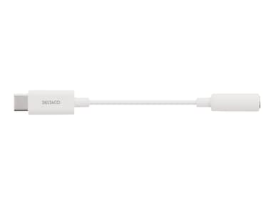 Deltaco USBC-1145 mobiltelefonkabel Hvit 0,11 m 3.5mm 