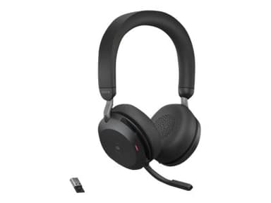 Jabra Evolve2 75 med laddningsställ USB Type-A Svart Microsoft Teams