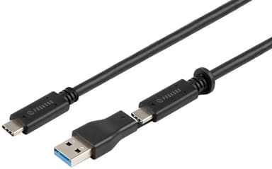 Prokord USB-0059A USB-kablar 1 m USB 3.2 Gen 2 (3.1 Gen 2) USB C 2 x USB C Svart 1m USB C USB C Svart