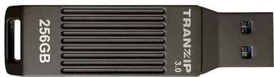 Tranzip Datastick Metal USB 3.2 gen 1 256Gb 256GB USB-A Zwart