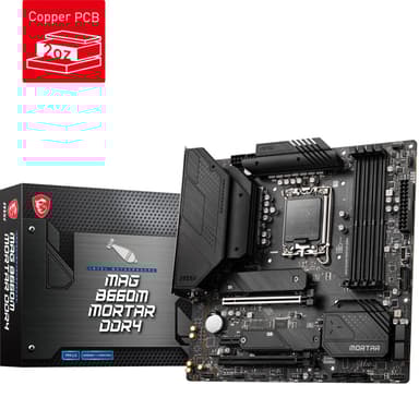 MSI MAG B660M MORTAR DDR4 bundkort Intel B660 LGA 1700 micro ATX LGA 1700 micro ATX Bundkort