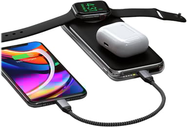 Satechi Quatro Wireless Power Bank 10000mAh Sølv Sort