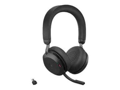 Jabra Evolve2 75 med laddningsställ USB Type-C Svart Microsoft Teams