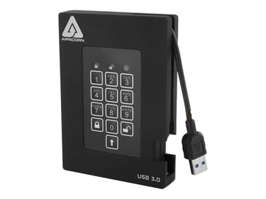 Apricorn Padlock fortress 4TB SSD USB-A Svart