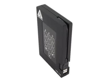 Apricorn Padlock fortress 2TB SSD USB-A Musta
